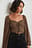 Recycled Lacing Detail Long Sleeve Blouse