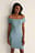 Recycled Off Shoulder Ribbed Dress