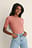 Round Neck Ribbed Top