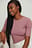 Round Neck Ribbed Top