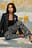 Recycled Side Slit Printed Suit Pants