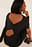 Rib Knitted Back Detail Mini Dress