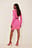 Geripptes Strick-Minikleid mit Detail hinten