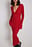 Rippenstrick-Kleid mit Trompetenärmeln