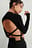 Ribbstickad body med banddetaljer