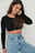 Organischer gerippter Babylock Cardigan