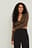 Gerippter kurzer Strick-Cardigan