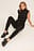 Legging zippé en maille côtelée