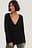 Ribbed Overlap Tie Sweater