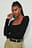 Ribbed Square Neck Detail Top