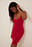 Ribbed V-Neck Strap Mini Dress