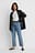 Organische gerade geschnittene Jeans mit hoher Taille