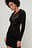 Rouched Button Velvet Dress