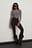 Round Neck Asymmetric Mesh Top