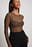 Round Neck Fitted Mesh Top