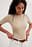 Round Neck Ribbed Top