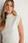 Padded Shoulder Ribbed Knitted Top