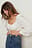 Recycelte Baumwollbluse mit langen Ärmeln und Rüschen