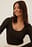 Crop-Top mit rundem Kragen