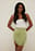 Shaped Satin Skirt
