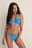 Glansig Ribbstickad Bikinitrosa Med Dubbla Band