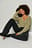Kurzer gerippter Strickcardigan