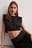 Crop-Top mit Schulterpolstern
