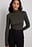 Gerippter Pullover mit Schulterpolster