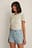 Side Slit Denim Shorts