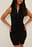 Sleeveless Rouched Button Dress