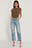Straight Destroyed Fringed Hem Jeans