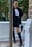 Striped Rounded Mini Skirt