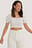 Strukturiertes Anglaise Crop Top