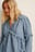 Gerecycleerde gestructureerde LS blouse met ruches