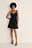 Durchscheinendes Minikleid mit geschnürten Schultern