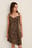 Tie Shoulder Sheer Mini Dress