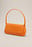 Triangular Croc Baguette Bag