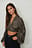 Twist Front Gathered Sleeve Blouse