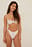 Hochgeschnittener Satin-String mit Twistdetail