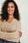 Leichter Ripp-Strickpullover mit V-Detail