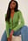 V-Neck Shiny Button Detail Top