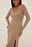 Robe col en V à nervures