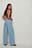 Wide Leg Thigh Detail Jeans