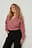Recycelter Strickpullover im Zopfmuster mit Wickeldetail
