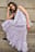 Volumen-Maxikleid aus Organza mit V-Ausschnitt