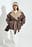 Oversized bonded jakke med belte
