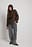 Oversized ribbstickad tröja med turtleneck