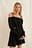 Recycled off shoulder-blus