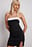 Bandeau minikjole med krittstriper