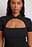 Nadelstreifen Cut Out Minikleid